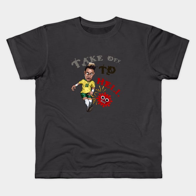 The best Brazilian player Kids T-Shirt by focusLBdesigns